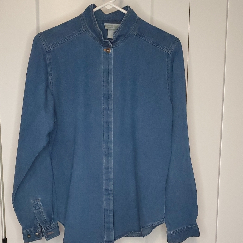 Coldwater Creek Indigo Denim Top